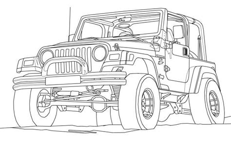 Jeep was basically made for ruff surfaces and it was used to go to those place where it was not possible to reach actually but as the time passed jeep becomes a fashion symbol.jeep coloring pages are liked by kids and as well as adults because few of the jeeps are easy to color and few of them are difficult. Jeep Wrangler Coloring Book Page. #cartoon #drawing #art # ...