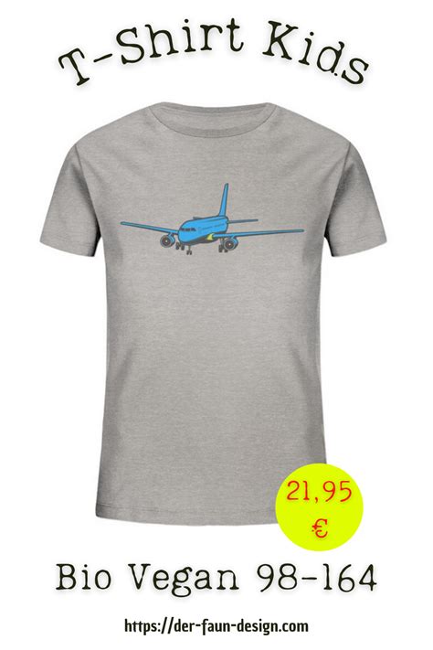 Kinder T Shirt Passagierflugzeug für Fliegerfreunde Kids Organic