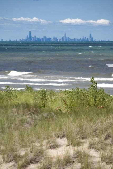 Miller Beach Indiana Dunes Chicago Skyline As Seen Across Flickr