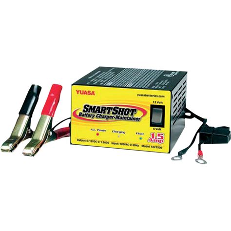 Yuasa 12 volt smart shot 900 battery charger for sale at cheap discount prices on jafrum.com.buy here. Yuasa Smartshot 12 Volt 1.5 Amp Battery Charger | FortNine ...