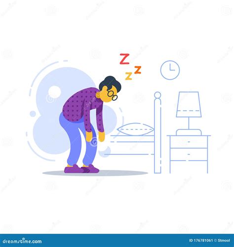 Sleepy Old Woman Sleep Deprived Or Disorder Lack Of Energy Feeling