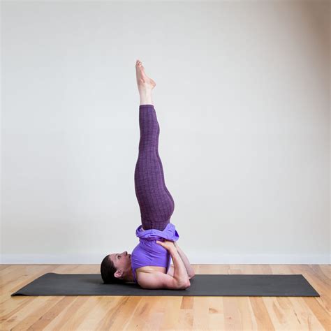 Shoulderstand Minute Stretching Sequence For Lower Back Popsugar