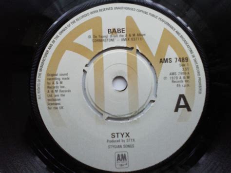 Styx Babe 1979 4 Prong Push Out Centre Vinyl Discogs
