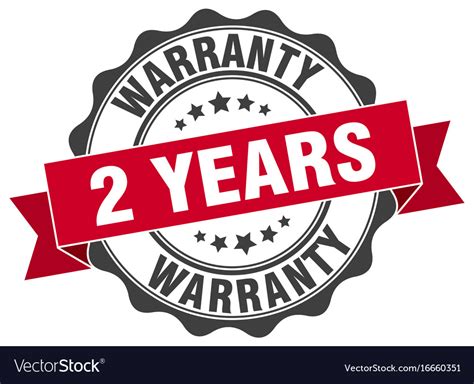 2 Years Warranty Stamp Sign Seal Royalty Free Vector Image