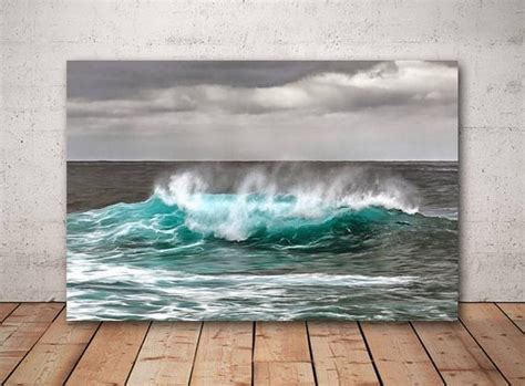 Crashing Waves Landscape Canvas, Large Art painting, Nature Poster