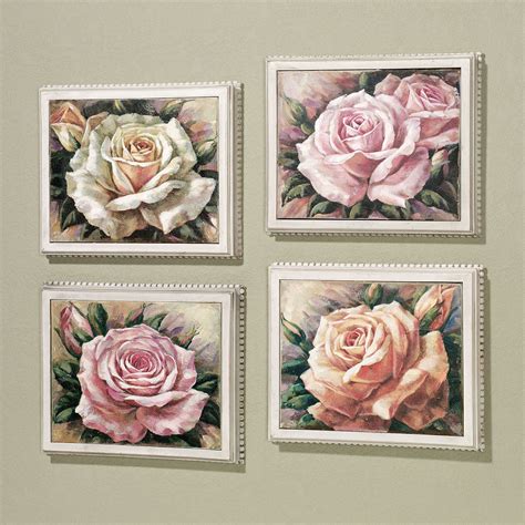 Blooming Roses Framed Canvas Wall Art Set