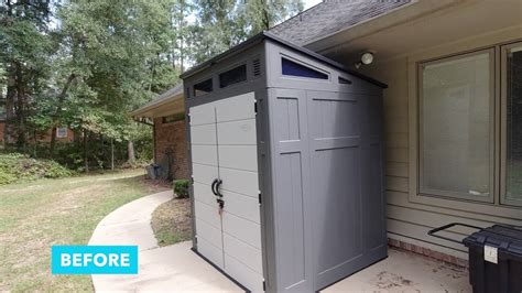 Wondering how to anchor a shed? How to Anchor a Resin Outdoor Shed - Mother Daughter Projects