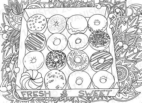 Coloring pages for kids of all ages. Donut Coloring Page at GetColorings.com | Free printable ...