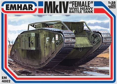 Emhar Mkiv Female Wwi Heavy Battle Tank 135th Scale Plastic Model