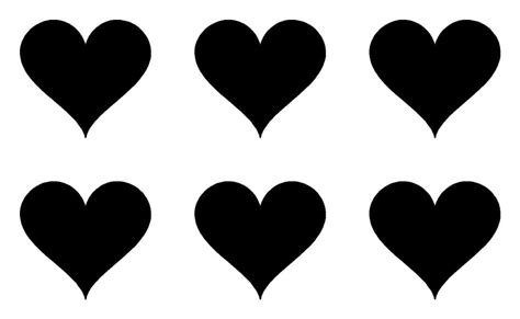 Small Heart Symbol Vinyl Decals Phone Set Of 6 Heart Sign