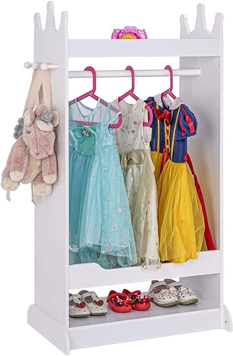 Utex Kids Dress Up Storage With Mirrorcostume Closet For Kids Open