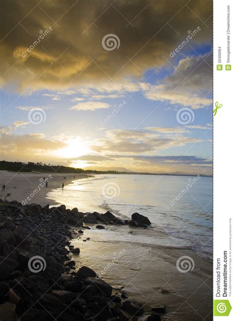 Sunset At Byron Bay Australia Stock Photo Image Of Belongil Aussie