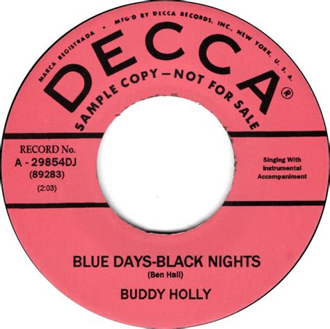 Buddy Holly Blue Days Black Nights Vinyl Discogs