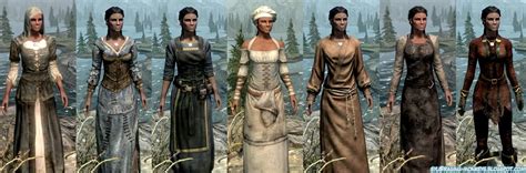 clothes from skyrim showing how clothes vary between races and factions i could try some