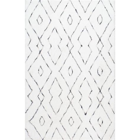 Check spelling or type a new query. nuLOOM Beaulah Geometric Shag White 9 ft. x 12 ft. Area ...