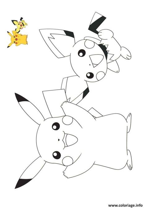 Coloriage Pokemon Pikachu Et Raichu Jecolorie