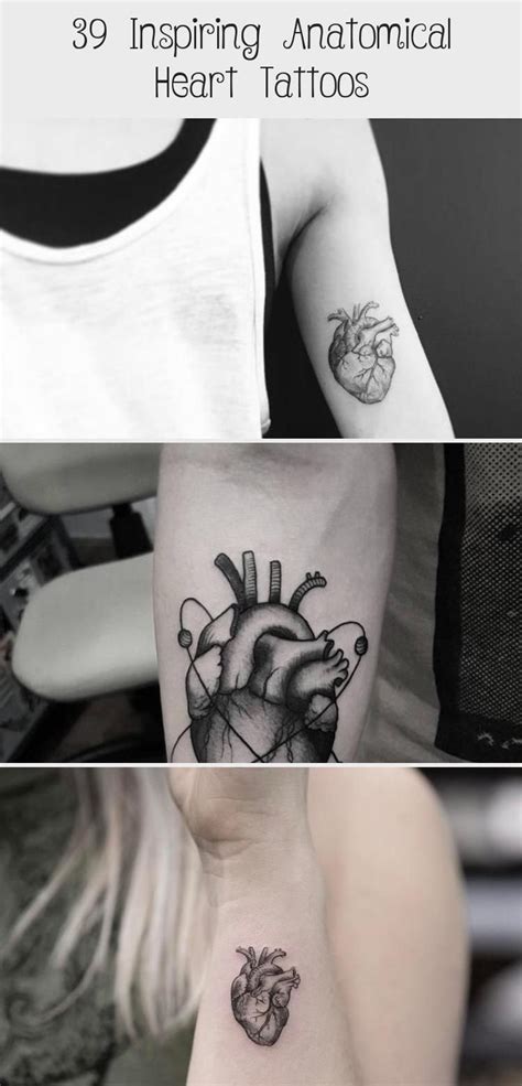 39 Inspiring Anatomical Heart Tattoos Anatomical Blacktattooheart