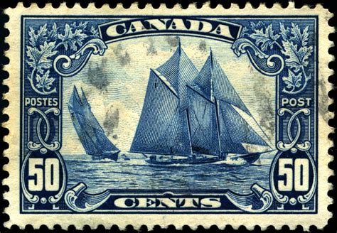 Old postage stamps, especially the rare stamps, are worth more than the newer stamps. File:Stamp Canada 1929 50c Bluenose.jpg - Wikipedia