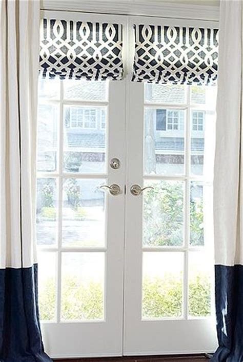 They make the doors look elegant, while at the same time controlling the sunlight and the wind that enters a room. Roman Shade outside mount on french door Would be great ...