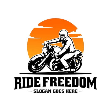 Premium Vector Biker Riding Adventure Motorcycle Illustration Logo Vector