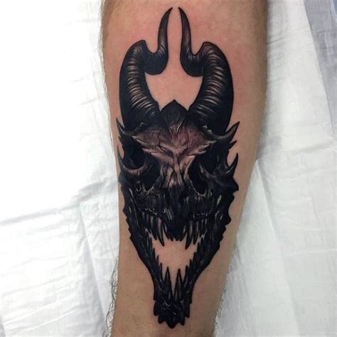 60 Dragon Skull Tattoo Designs For Men Manly Ink Ideas