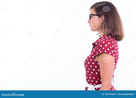 Profile View Of Beautiful Woman With Eyeglasses Stock Image Image Of Attractive Hipster