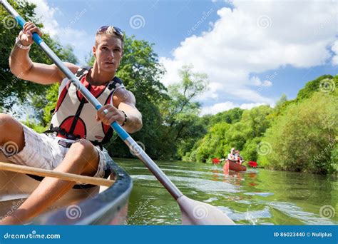 Young People Canoeing Stock Photo Image Of Sports Motion 86023440
