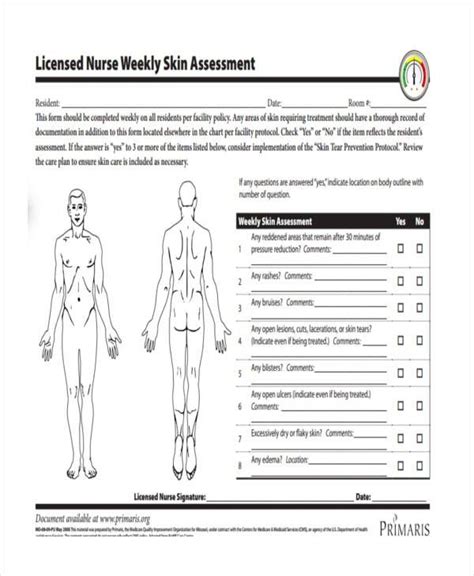 Enhance Your Nursing Practice With A Comprehensive Skin Assessment Template