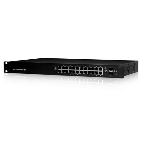 Ubiquiti Es 24 250w Edgeswitch 24 Port Managed Poe Gigabit Switch With Sfp