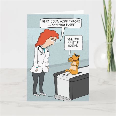 Funny Little Horse Get Well Card Zazzle