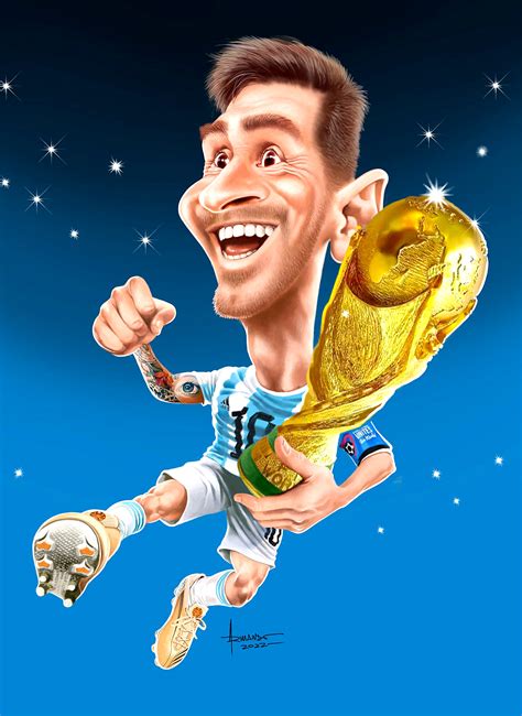 El Ilustrador Sanrafaelino Armandorodr Guez Present A Messi Campe N Del Mundo En Una