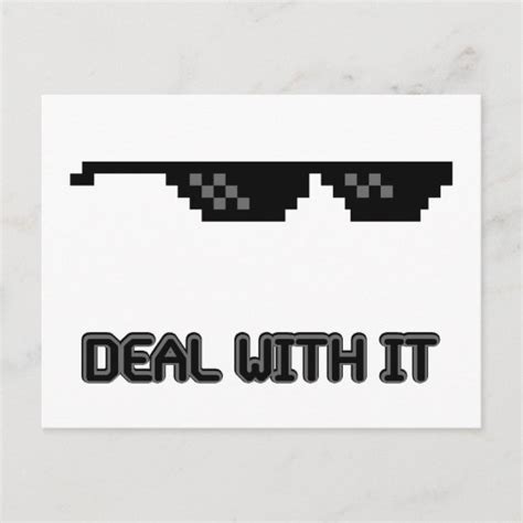 Deal With It Sunglasses Postcard