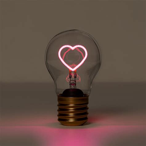 Rechargeable Cordless Magic Heart Light Bulb Uncommon Goods