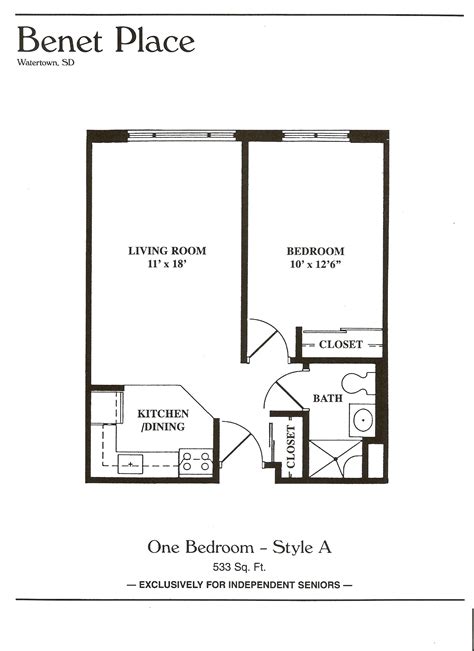 Small 1 Bedroom Apartment Floor Plans Flooring Images