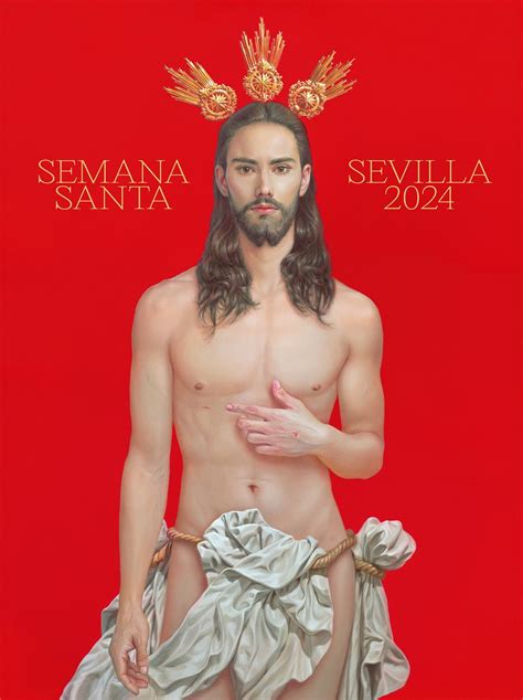 Viral y polémico cartel de la Semana Santa sevillana Blasfemia Jesús es un twink