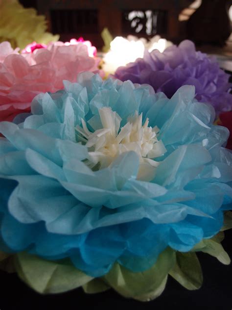 16 Inch Multi Color Tissue Paper Flower Decorations