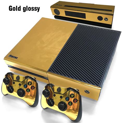 2017 Cool Gold Glossy Decal Skin Stickers For Xbox One