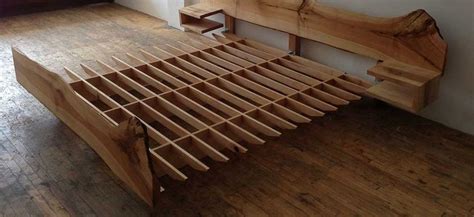 We attached the headboard to the frame, added. urban product - edge - live edge bed custom made | Live ...