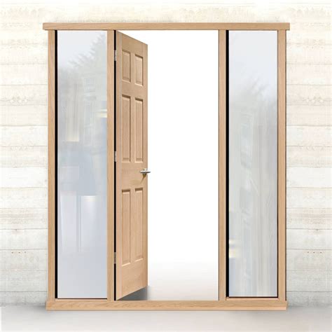 External Lpd Universal Oak Door Frame Shown With Twin Side Apertures