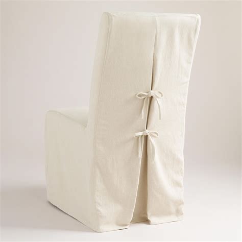 Linen Long Anna Chair Slipcover World Market Industrial Dining Chairs