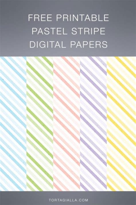 Free Printable Pastel Stripe Digital Papers Tortagialla