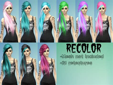 The Sims Resource Recolor Sceneemo Side Hair Mesh Needed