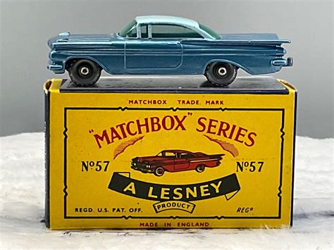 Lesney Matchbox Moko57b Chevrolet Impala Vnmint In C Box All