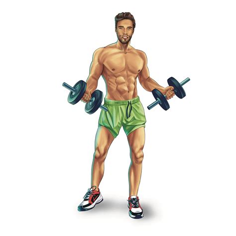 Artstation Fitness Man Illustration