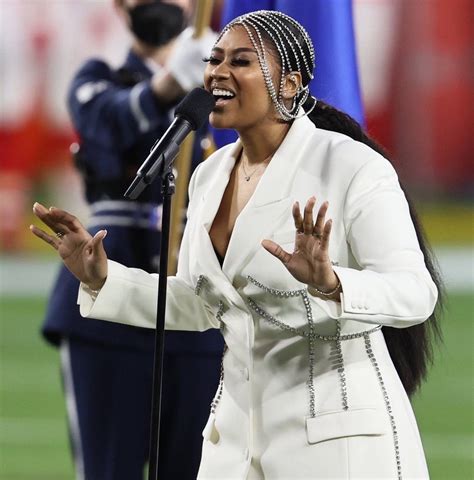 Jazmine Sullivan Sings The National Anthem At The Superbowl In An Area