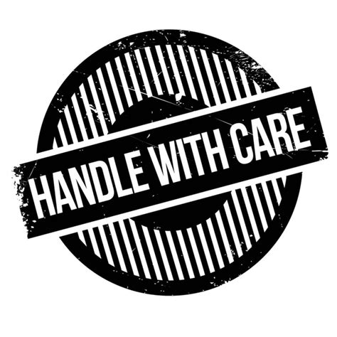 Please Handle With Care Rubber Stamp — Stock Vector © Tatyanasibcode