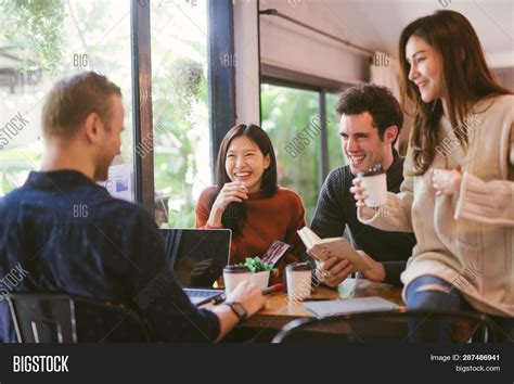 Group Friends Chatting Image And Photo Free Trial Bigstock