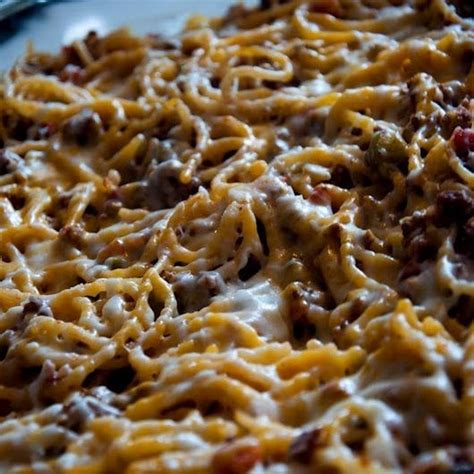 I think you could easily shortcut with prepared sauce and such, but you must use angel hair pasta and jack cheese. Baked Spaghetti - Paula Deen Recipe - (4.5/5) | Recipe ...