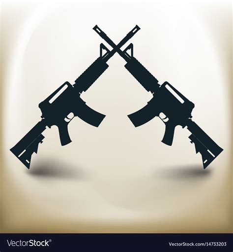 Simple Assault Rifle Royalty Free Vector Image