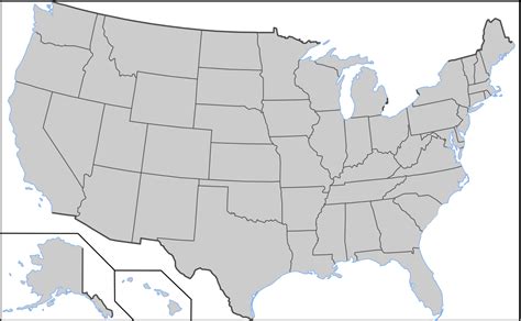 Like their national, county, and city map cousins, state maps are produced in many cartographic formats. File:Blank US Map with borders.svg - Wikipedia